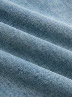 Asymmetric Mid-Waist Straight-Leg Jeans