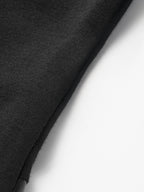 Knit & Faux Leather Panel Asymmetric Maxi Dress