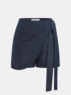 Tie Waist Wrap Skort