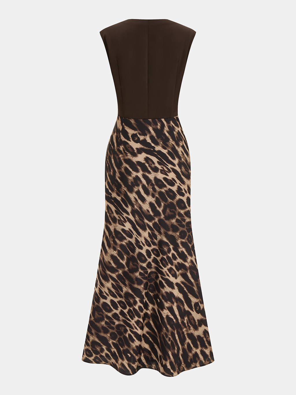 Sleeveless Leopard Print Maxi Dress