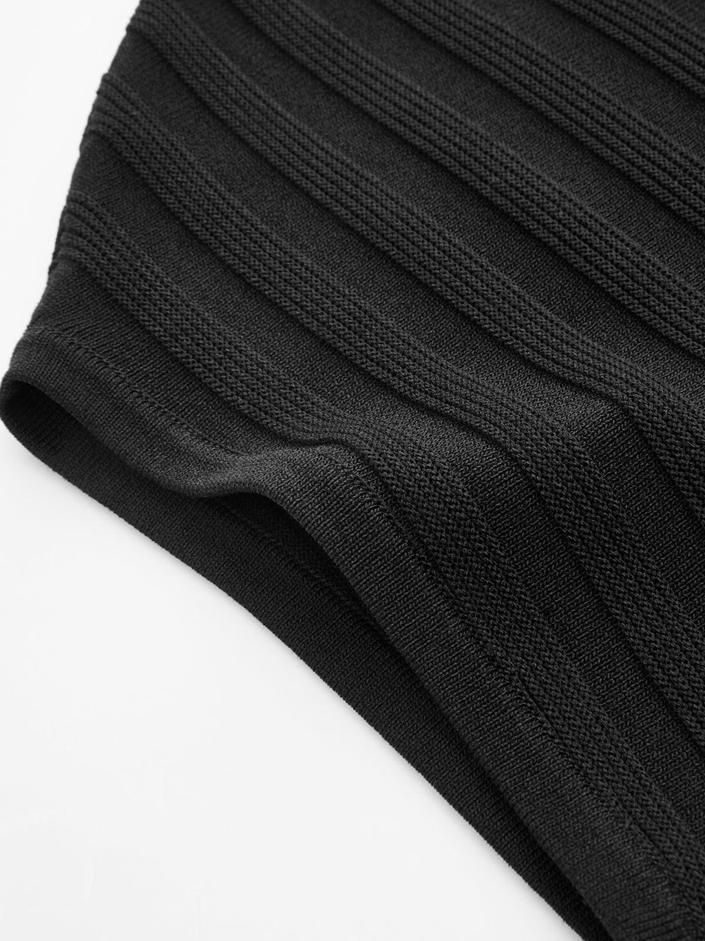 Sleeveless Ribbed Lace Hem Knit Dress