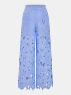 Cutout Lace Short Sleeve Top & Pants Set