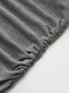 Ruched Asymmetric Cami Maxi Dress