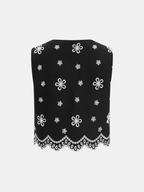 Embroidered Floral Cotton Top & Pants Set