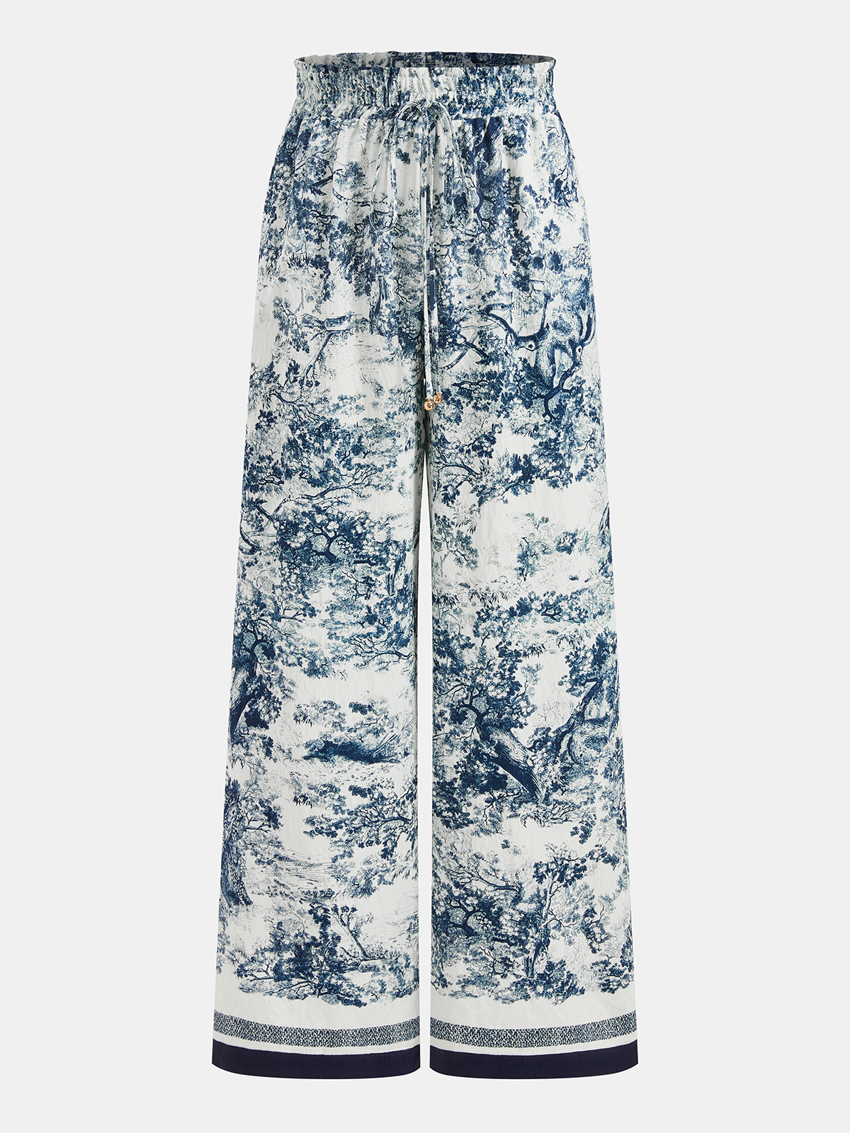 Toile Print Shirt & Wide Leg Pants Set