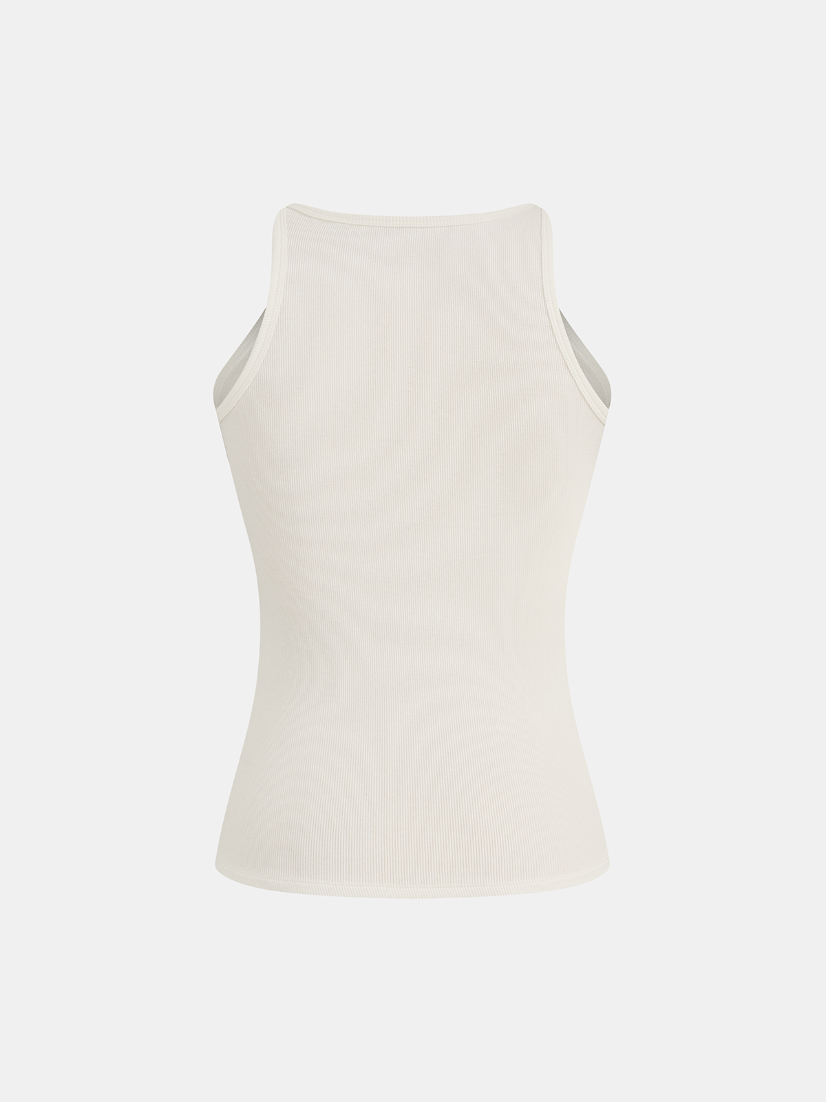 Ribbed Stretchy Faux Leather Buckle Vintage Tank Top