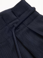 Satin Paperbag Waist Wide Leg Pants