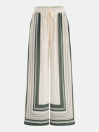 Geometric Print Shirt & Wide Leg Pants Set