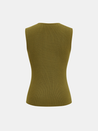 Knit Vest & Elastic Waistband Pants Set
