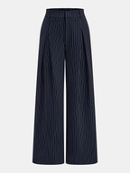 Pinstripe Wrap Tie Top & Pants Set