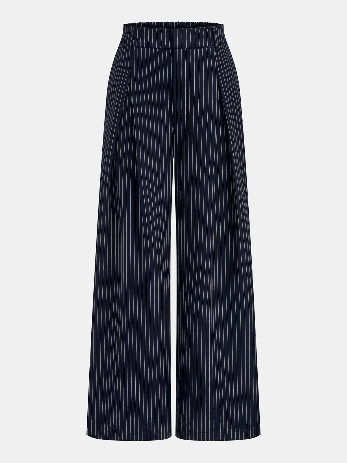 Pinstripe Wrap Tie Top & Pants Set
