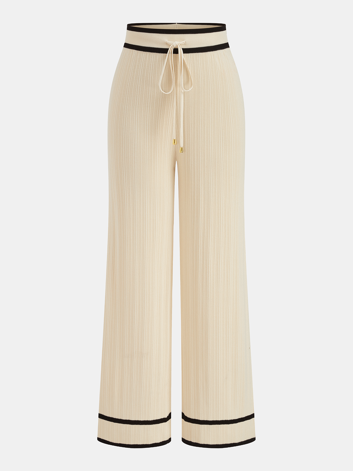 Contrast Trim Polo Top & Drawstring Pant Set