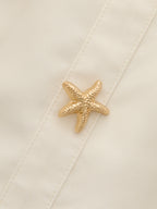Starfish Detail Floral Print Sleeveless Mini Dress