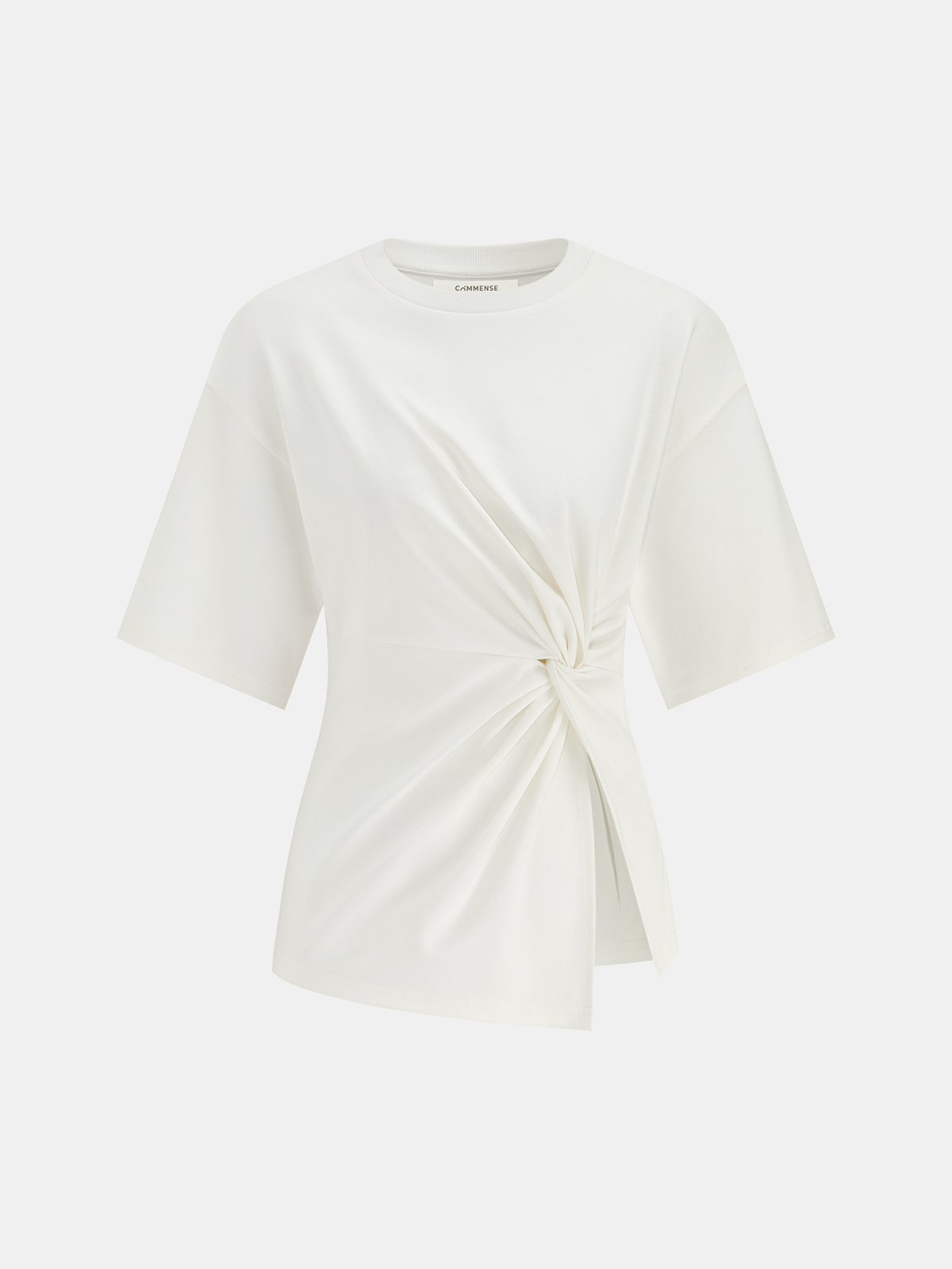 Twisted Asymmetrical Short Sleeve Top